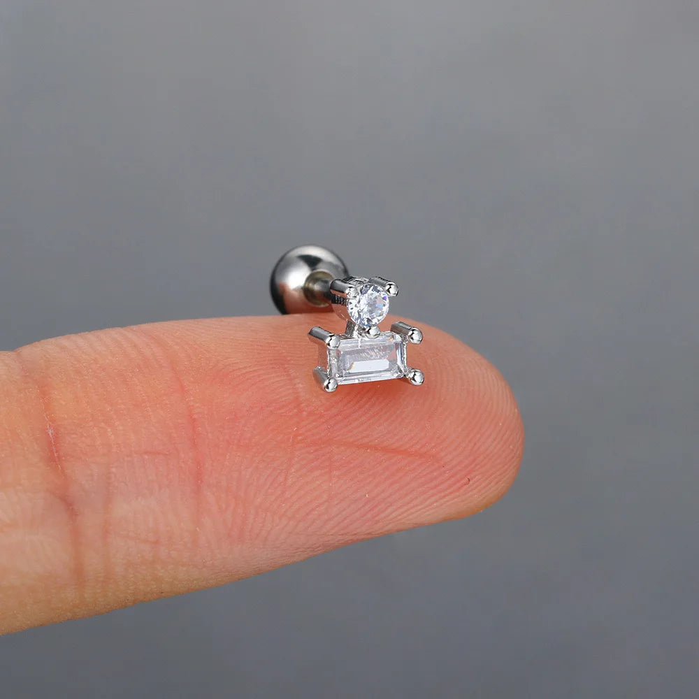 1PC 2023 Daith Ear Ring Piercing Star Eye Tragus Helix Septum Steel