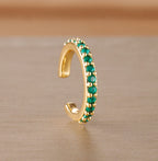 1PC Simple Metal Crystal Ear Cuff Non Piercing Fake Cartilage Clip