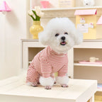 Polar Fleece Striped Bodysuit 4-Legged Winter Pajamas Small Medium Dogs