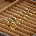 1Pair Stainless Steel Minimal Hoop Earrings Crystal Zirconia Trend