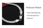 6mm Full Sideways Chain 8/18/20/24 Inch 925 Sterling Silver Men Women Jewelry