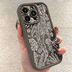 Whale Swimming Sea Case for iPhone 16 15 14 13 12 11 Pro Max Plus XR SE2
