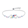 Bracelet Original 925 Silver Lucky Symbol Zircon Bracelet Luxury Jewelry For Woman Romantic Valentine's Day Jewelry Gifts