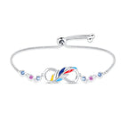 Bracelet Original 925 Silver Lucky Symbol Zircon Bracelet Luxury Jewelry For Woman Romantic Valentine's Day Jewelry Gifts