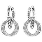 925 Sterling Silver Classic Multi Ring Drop Earrings Elegant Birthday Jewellery