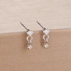 1PC Mini Zircon Stainless Steel Minimal Earrings Little Ear Studs