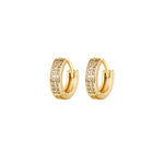 2PCS Stainless Steel CZ Zircon Small Hoop Earrings Men 6mm 8mm 10mm