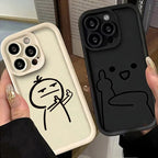 Cartoon Fun Stickman Case for iPhone 17 16 15 14 13 12 11 Pro Max XR XS SE2