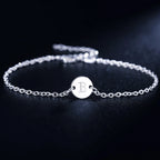 26 Letter Chain Bracelet Anklet 925 Sterling Silver Men Women Wedding Gift