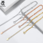 ORSA JEWELS 925 Sterling Silver Women's Bracelet Double Layer Water Ware with Satellite Chain Bracelet Elegance Jewelry SB131