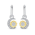 925 Sterling Silver Pink Cherry Blossom Flower Drop Earrings Jewellery Gift