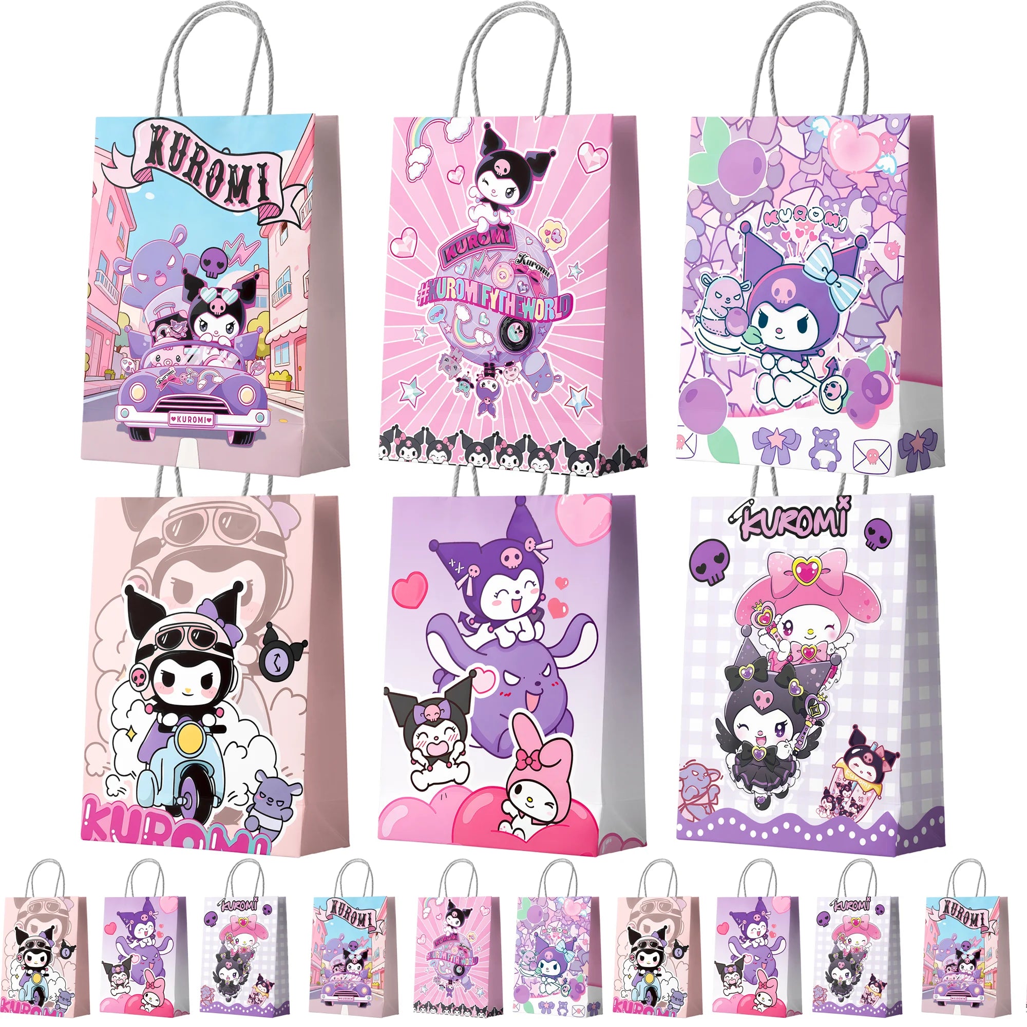 18pc Sanrio Kuromi Party Gift Bags Birthday Treat Goodie Bags - Ship from UK
