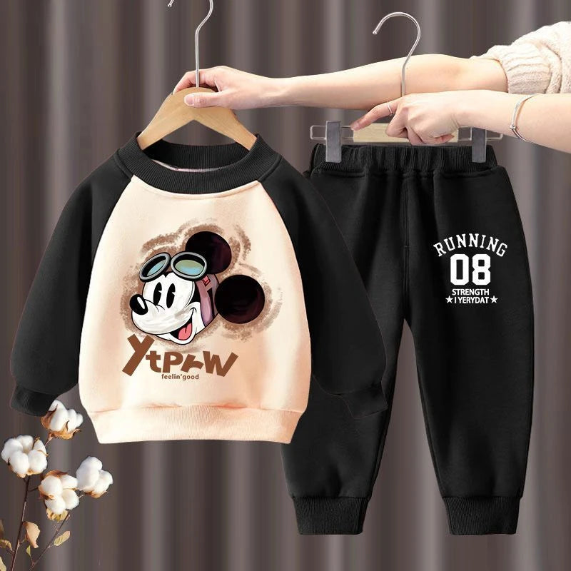 Disney Mickey Mouse Boys Autumn Winter Sweatshirt and Joggers 2-Piece Set