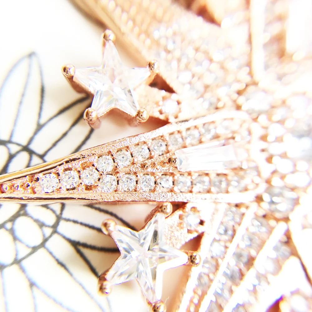 Royalty Star Necklace Link Chain 925 Sterling Silver Vintage Jewellery Gift