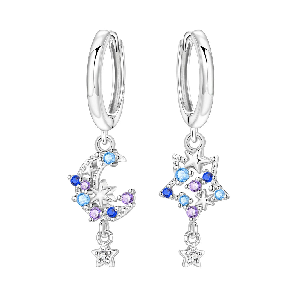 925 Sterling Silver Pink Denim Hat Boots Key Lock Drop Earrings Jewellery