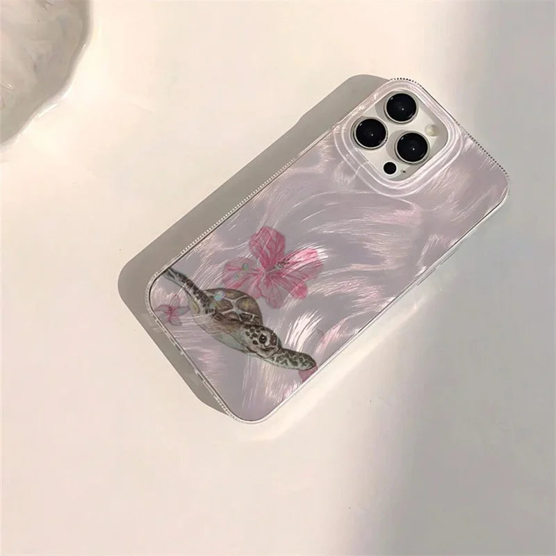 Summer Turtle Case for Xiaomi Redmi Note 14 13 12 11 Pro Plus 14C 13C Glossy