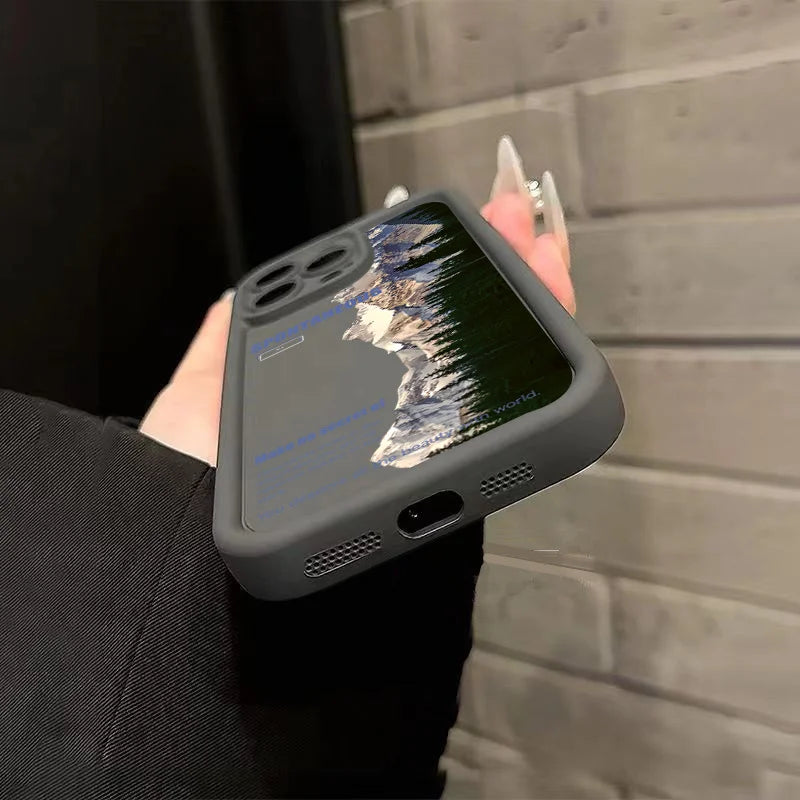 Landscape Mountain Train Case for iPhone 16 15 14 13 12 11 Pro Max XR 7 8