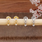 1PC Mini Zircon Stainless Steel Minimal Earrings Little Ear Studs