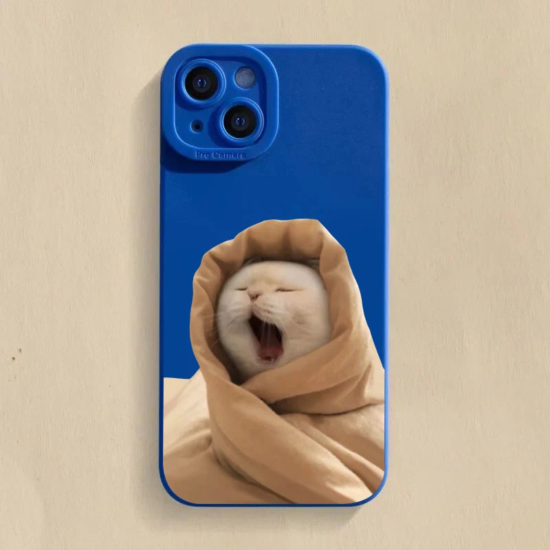 Funny Cute Cat Silicone Case for Samsung Galaxy A14 A34 A54 S23 S22