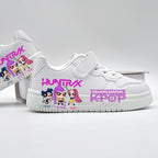 K-pop Girls Fashion Trainers 2026 Hunters Print White Sport Shoes
