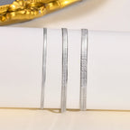 Herringbone Snake Chain Bracelet For Women ,18k Gold Plated Link Adjustable Stainless Steel Width 2/3/4mm