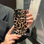 Leopard Print Slogan Case for iPhone 16 15 14 13 12 11 Pro Max