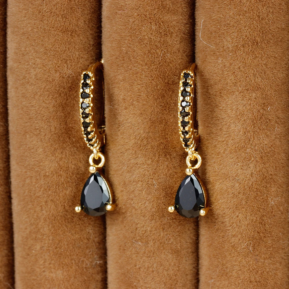 New Design Stainless Steel Small Hoop Earring Colourful Zirconia