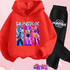 Toddler Girls Kpop Demon Hunters Fashion Hoodie & Sweatshirt Set Kids Suit