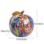 Painting Apple Sculptures Resin Fruit Ornament Statue Modern Pop Art Table Decor
