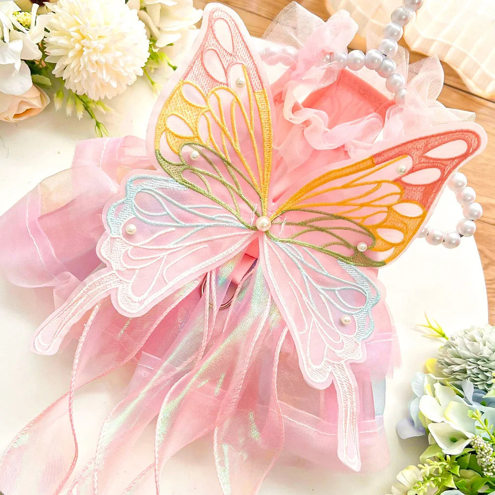 Pet Fairy Costume - Fluffy Princess Tutu Dress for Dogs and Cats, Elegant Party Gown, Photo Shooting Birthday Outfit