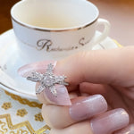 White Star Ring 925 Sterling Silver Timeless Fine Jewellery Women Gift