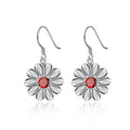 925 Sterling Silver 43mm Round Zircon Earrings Women Fashion Charm Wedding
