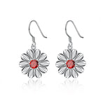 925 Sterling Silver 43mm Round Zircon Earrings Women Fashion Charm Wedding