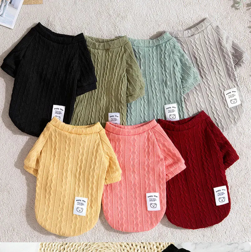 Classic Puppy Dog Knitting Sweater Winter Warm Pet Clothes for Small Dogs Cats Vest Pet Clothing Apparel French Bulldog Costume