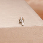 1PC Stainless Steel Star Moon Cartilage Piercing 18K Gold Plated
