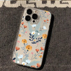 Transparent Floral Case for Samsung Galaxy S25 S24 S23 S22 Ultra FE A55 A15