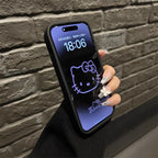 Cute Cartoon Black Cat Case for Samsung Galaxy S24 S23 S22 Ultra S21 FE A55