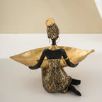 Black Woman Tray Entrance Porch Decoration Key Candy Holder Luxury Modern Home Decor