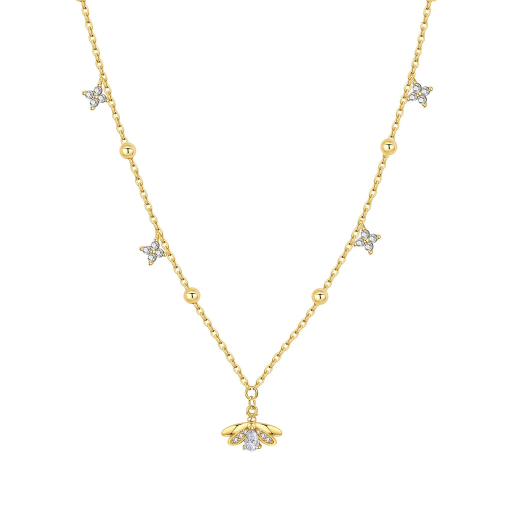 Original 925 Sterling Silver 18K Gold Heart Lock and Key Necklace Y-shaped Chain Necklace For Women Memorial Prayer Jewelry Gift