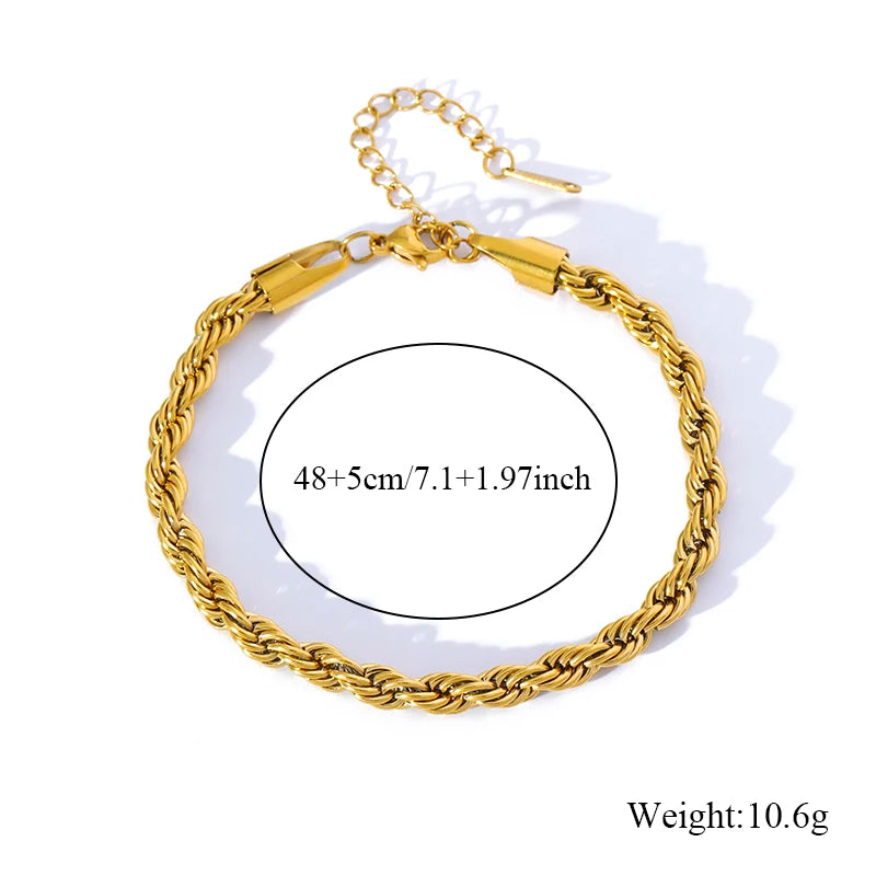 Flower Butterfly Heart Stainless Steel Charm Bracelet Gold Colour