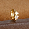 1Pc Stainless Steel Small CZ Hoop Cartilage Earrings Tiny Cross