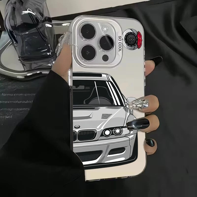 Fashionable Car Print IMD Case for Samsung S25 S24 S23 Ultra A55