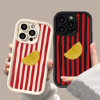 Lemon Cool Stripe Case for iPhone 17 16 15 14 13 12 11 Pro Max XS XR 7 8 Plus