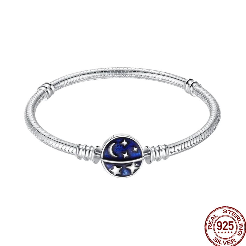 925 Silver 17-20CM Heart Pave Zirconia Original Bracelets Infinity Bracelet Fit DIY Charms Bead Birthday Jewelry Gifts Hot Sale