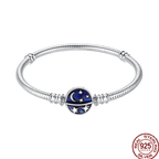 925 Silver 17-20CM Heart Pave Zirconia Original Bracelets Infinity Bracelet Fit DIY Charms Bead Birthday Jewelry Gifts Hot Sale