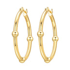 925 Sterling Silver Gold Temperament Versatile Hoop Earrings Birthday Gift