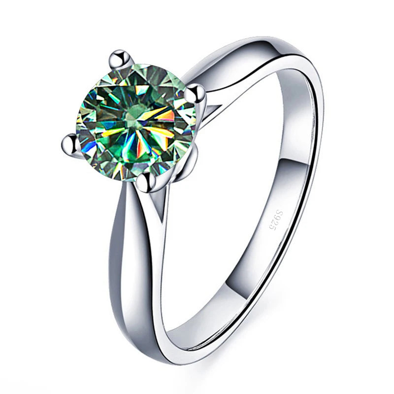 JoyceJelly 2 Carat D Color VVS Moissanite Ring with GRA Certificate Original Sterling Silver 925 Jewelry For Women Wedding Bands