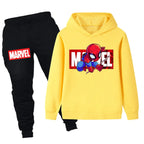 Boys Spiderman Print Fashion Suit Autumn Winter Children's Warm Tracksuit