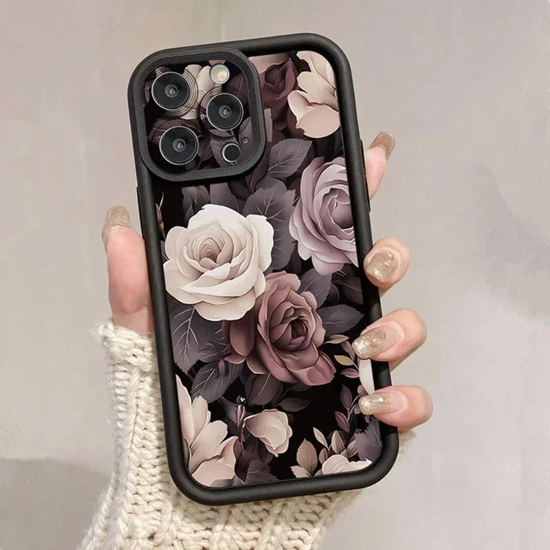 Floral Anti-Drop Case for Samsung A56 A55 A35 S25 S24 S23 S22 Ultra FE Plus