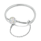 Original 925 Silver Bracelet Original Clover Heart Snake Chain Bracelets Fit Charms Beads Jewelry Gift Diy For Woman Wedding